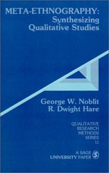 Hardcover Meta-Ethnography: Synthesizing Qualitative Studies Book