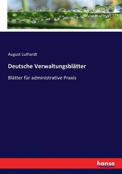 Paperback Deutsche Verwaltungsblätter: Blätter für administrative Praxis [German] Book