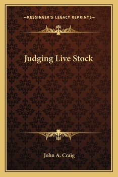 Paperback Judging Live Stock Book