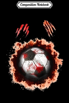 Composition Notebook: Halloween Zombie Soccer Player Soccer Ball lovers Journal/Notebook Blank Lined Ruled 6x9 100 Pages