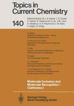 Paperback Molecular Inclusion and Molecular Recognition -- Clathrates I Book