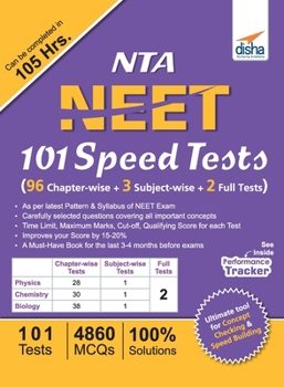 Paperback NTA NEET 101 Speed Tests (96 Chapter-wise + 3 Subject-wise + 2 Full) Book