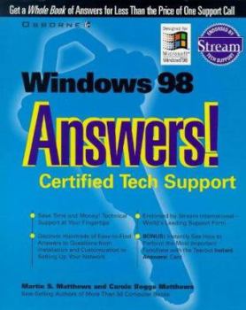 Paperback Win 98 Answers Certified Tech Support Book