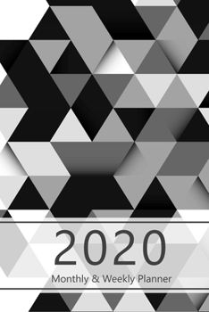2020 Monthly & Weekly Planner: Hourly appointment planner. 7 full daily columns. Schedule, arrange, plan events. Monday start week. 9.0" x 6.0". ... and white, triangles. Soft matte cover).