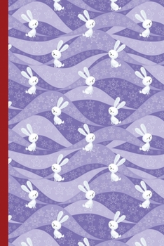 Blank Lined Notebook Journal For Christmas: Medium Ruled Book for Children, Teens and Adults - Snow Bunny (College Ruled Line Paper)