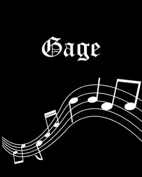 Gage: Sheet Music Note Manuscript Notebook Paper | Personalized Custom First Name Cover | Musician Composer Instrument Composition Book | 12 Staves a ... | Create, Compose & Write Creative Songs