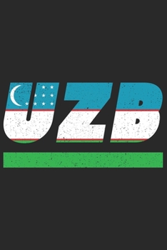 UZB: Usbekistan Notizbuch mit karo 120 Seiten in weiß. Notizheft mit der usbekischen Flagge (German Edition)