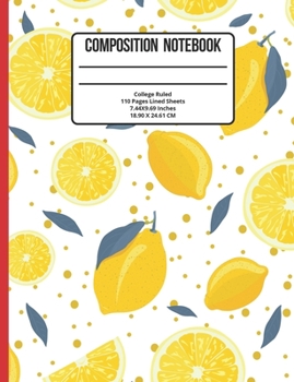 Paperback Composition Notebook College Ruled: Lemon 110 Pages Book