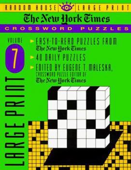 Paperback New York Times Large Print Crossword Puzzles V 7 [Large Print] Book