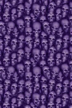 Skulls, Wall of the Macabre Journal Notebook : 6x9, Lined Paper - 150 Pages, Ghastly and Gruesome for School Supplies Student Teacher Office Work Job