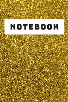 Paperback Gold Glitter Notebook: Cute Gold Glitter Blank Notebook (6x9), 120 Pages Book