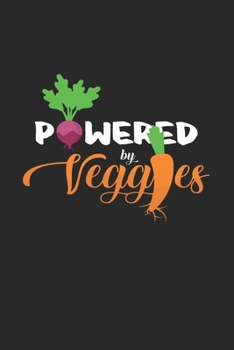 Paperback Powered by veggies: 6x9 Veganism - lined - ruled paper - notebook - notes Book