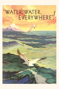 Paperback Vintage Journal Water Everywhere, Seagull over Waves Book