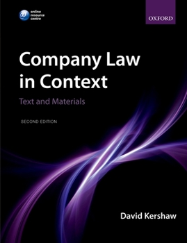 Paperback Company Law in Context: Text and Materials Book