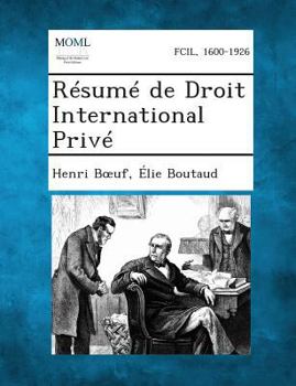 Paperback Resume de Droit International Prive [French] Book