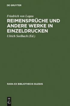 Hardcover Reimensprüche und andere Werke in Einzeldrucken (Rara ex Bibliothecis Silesiis, 2) (German Edition) [German] Book