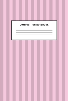 Composition Notebook: Simple Pink Purple Design Notebook For Kids School Teens Soft Cover Elementary School Diary Boys Girls