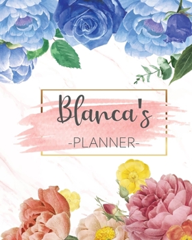 Paperback Blanca's Planner: Monthly Planner 3 Years January - December 2020-2022 - Monthly View - Calendar Views Floral Cover - Sunday start Book