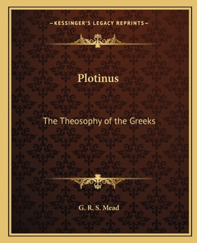 Paperback Plotinus: The Theosophy of the Greeks Book