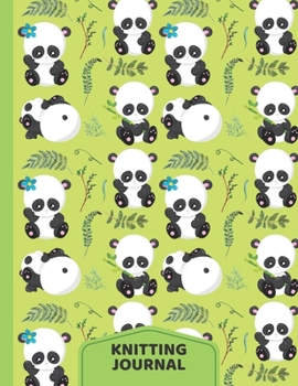 Paperback Pandas Knitting Journal: Panda Bear Gifts: Knit Project Journal Notebook Design Planner: Half Graph Paper, Half Lined Paper Paperback: 8.5" x 1 Book