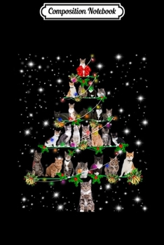 Paperback Composition Notebook: Funny Cats Christmas Tree Ornament Decor Gift Journal/Notebook Blank Lined Ruled 6x9 100 Pages Book