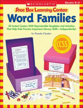 Paperback Shoe Box Learning Centers: Word Families: 30 Instant Centers With Reproducible Templates and Activities That Help Kids Practice Important Literacy Skills Independently! Book