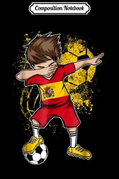 Composition Notebook: Dabbing Boy Spain Soccer Jersey Spanish Football Tee Journal/Notebook Blank Lined Ruled 6x9 100 Pages