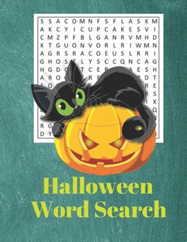 Paperback Halloween word search: an amazing large print puzzles book for halloween gift Book