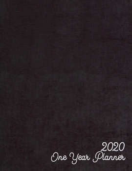 2020 One Year Planner: Jan 2020-Dec 2021, 1 Year Planner, slate leather digital paper cover, featuring 2020 Overview, daily, weekly, monthly view, ... list, reminders, and goals. 8.5" X 11" sized.