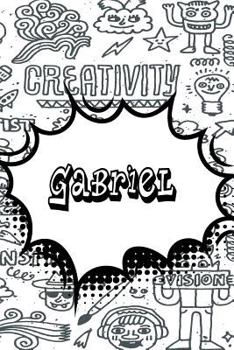 Paperback Gabriel: Personalized Doodle Isometric Dot Paper Notebook Featuring 120 Pages 6x9 Book