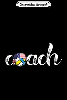 Paperback Composition Notebook: Volleyball Coaches Jersey Gift Indoor Beach Players Coach Journal/Notebook Blank Lined Ruled 6x9 100 Pages Book