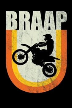 Braap: Vintage Retro Motocross Composition Notebook Blank Lined Dirt Bike Rider Journal Gift