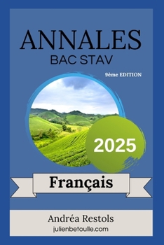 Paperback Annales bac Techno Agricole STAV Français 2025 [French] Book