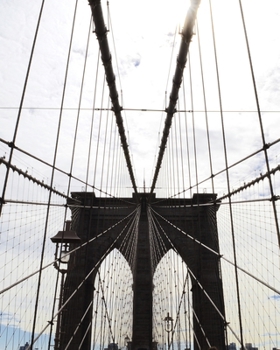 Paperback Journal: 200 Lined & Dated Sheets, 8x10 Inches, New York, Bridge, Brooklyn, Diary & Notebook for Writing, Brainstorming, Note-T Book