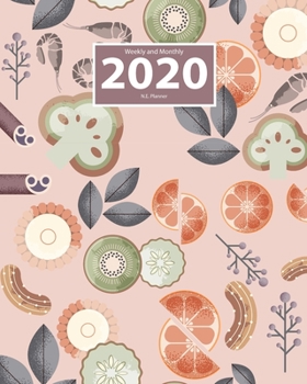 2020 Planner Weekly and Monthly: Jan 1, 2020 to Dec 31, 2020: Weekly & Monthly Planner and Calendar Views: Japanese design collection, food
