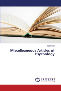 Paperback Miscelleaneous Articles of Psychology Book