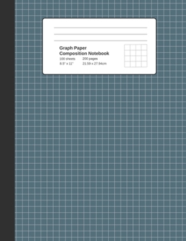Graph Paper Composition Notebook: Faded Blue, Grid Paper Notebook, Quad Ruled,  4 Square Per Inch (4x4), 100 Sheets, 200 pages (Large, 8.5 x 11)