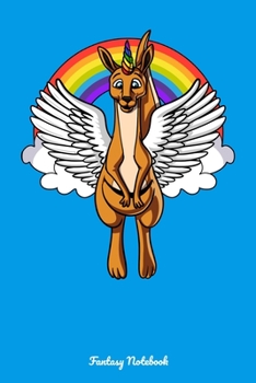 Paperback Fantasy Notebook: Kangaroo Unicorn Notebook Book