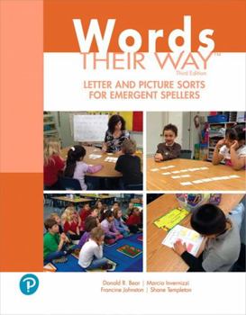 Paperback Words Their Way Letter and Picture Sorts for Emergent Spellers Book