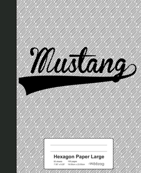 Paperback Hexagon Paper Large: MUSTANG Notebook Book