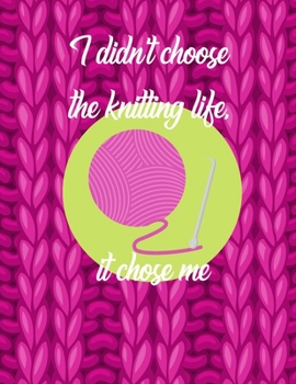 Paperback I Didn't Choose the Knitting Life, It Chose Me: 2020 Planner, monthly/weekly calendars, budgets and notes [Large Print] Book