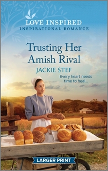 Mass Market Paperback Trusting Her Amish Rival: An Uplifting Inspirational Romance [Large Print] Book