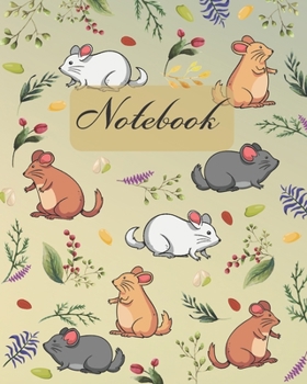 Paperback Notebook: Cute Chinchilla Rat - Animals Diary / Notes / Track / Log / Journal, Book Gifts For Women Men Kids Teens Girls Boys Fr Book