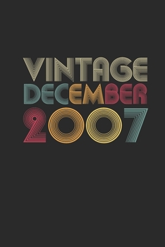 Paperback Vintage December 2007: Graph Ruled Notebook - Journal for 12 years old Birthday Gift Idea Book