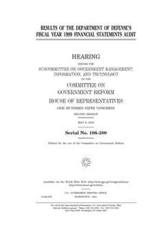 Paperback Results of the Department of Defense's fiscal year 1999 financial statements audit Book