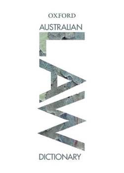 Paperback Australian Law Dictionary Book