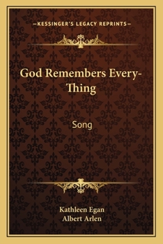 Paperback God Remembers Every-Thing: Song Book