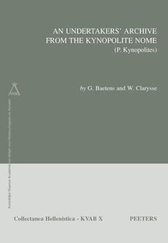 Paperback An N Undertakers' Archive from the Kynopolite Nome (P. Kynopolites) Book