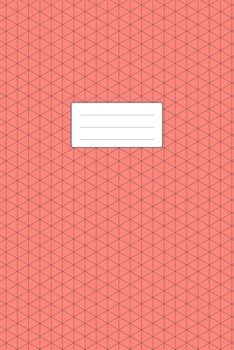 Isometric Graph Paper Notebook: 100+ Pages | For Technical Drawing, Perspective Art, 3D Drafting, Map Design | 6 x 9 Inch Soft Cover Book | Red