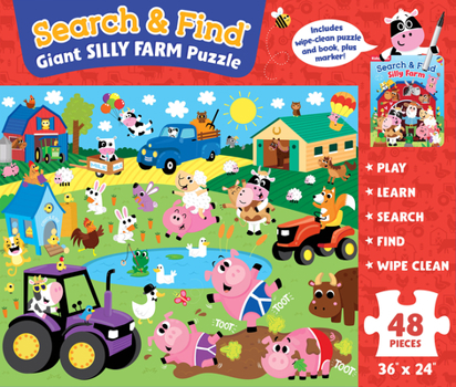 Misc. Supplies Book & Puzzle Silly Farm (48 Piece Puzzle) [With Wipe-Clean Book] Book